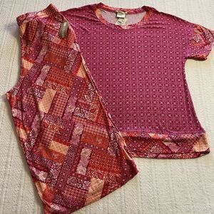 INK & IVY Womens Small Shirt Sleeve and Capri Pants PJ Set Nightwear